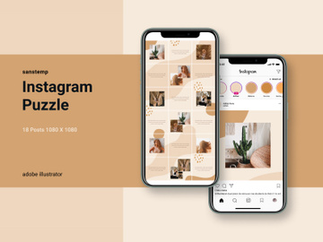 Minimalist Instagram Puzzle Template preview picture