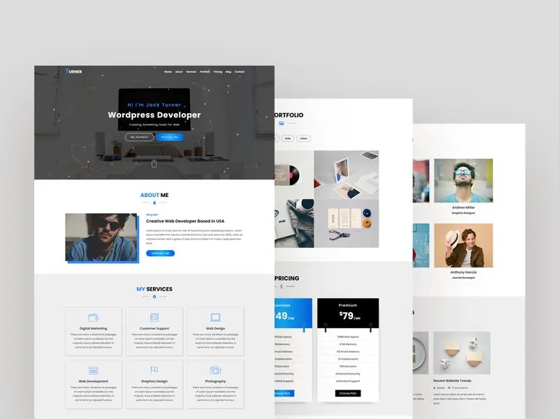 Personal Portfolio Landing Page Template