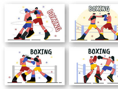 9 Professional Boxing Design Illustration