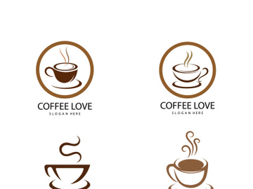 Coffee logo  icon vector illustration template preview picture