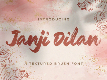 Janji Dilan - Textured Brush Font preview picture