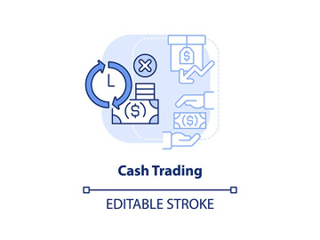 Cash trading light blue concept icon preview picture