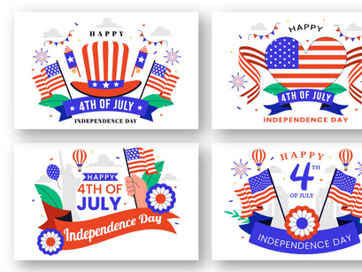 9 4th of July Independence Day Illustration