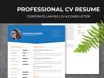 Professional CV Resume - Corporate Lawyer