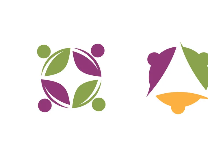 Adoption care community network and social logo design