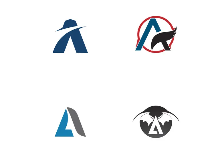 Abstract logo initial letter A element.