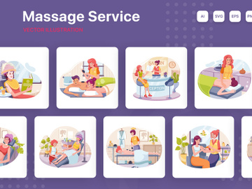 M202_Massage Service Illustrations preview picture