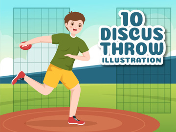 10 Discus Throw Playing Illustration preview picture