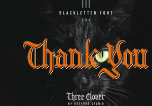 Three Clover - Blackletter Font