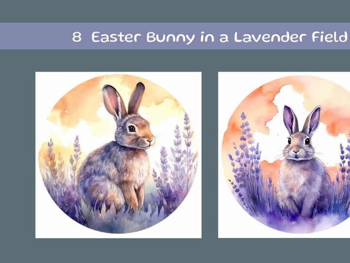 Easter Bunny in a Lavender Field