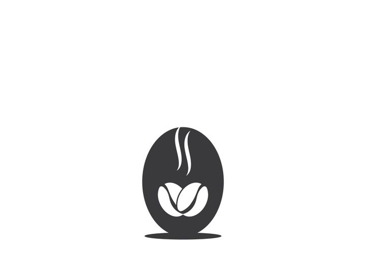 Coffee bean logo design.