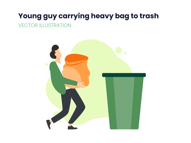 Man collecting garbage