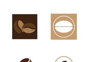 coffee bean icon vector illustration template