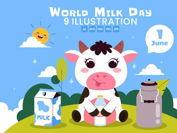 9 World Milk Day Illustration preview picture