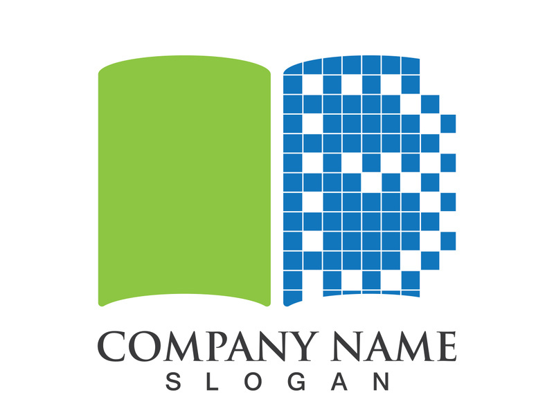 Digital book logo technology vector icon design