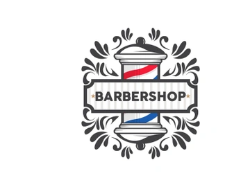 Barbershop Logo, Scissors Vector, Retro Vintage Minimalist preview picture