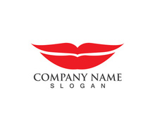 Lips woman logo and symbol vector