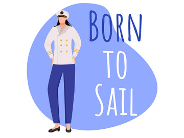 Born to sail social media post mockup preview picture