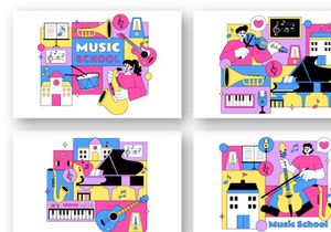 10 Music School Illustration