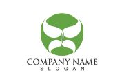 Eco Energy Vector Logo with leaf symbol. Green color with flash or thunder graphic. Nature and electricity renewable. This logo is suitable for technology, recycle, organic.