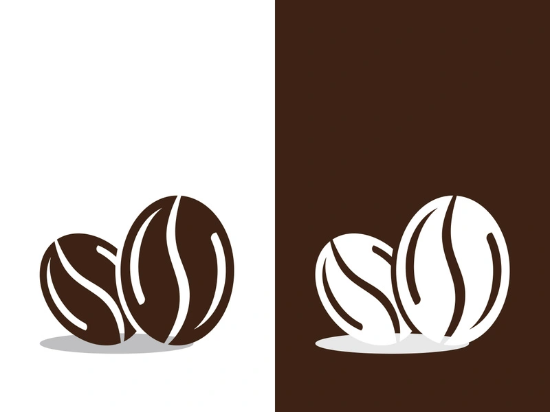 Coffee bean icon vector illustration template