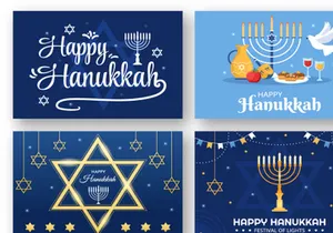 14 Happy Hanukkah Jewish Holiday Illustration