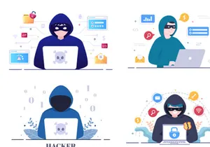 13 Hacker Vector Illustration