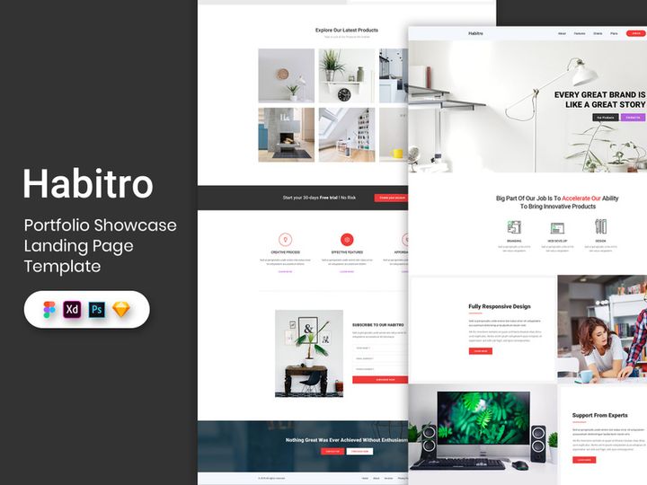 Portfolio Showcase Landing Page Template