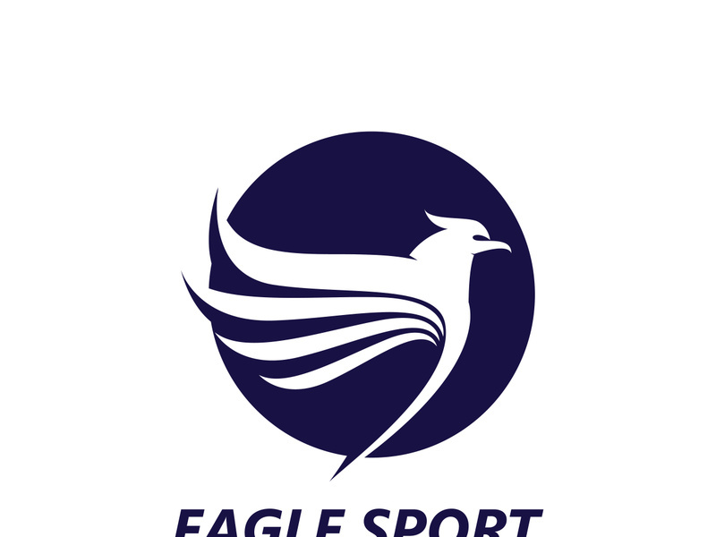 Eagle wing logo design vector image template