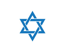 Star David template vector icon