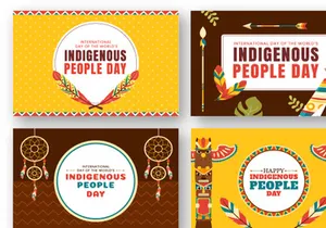 15 Worlds Indigenous Peoples Day Illustration