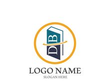 Digital book logo technology vector icon design