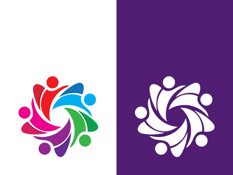 Community, network and social icon design template