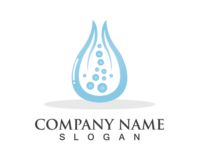 Blue water drop vector logo icon illustration images