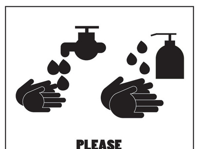 Covid-19 Prevention - Hand Wash Notice Vectors