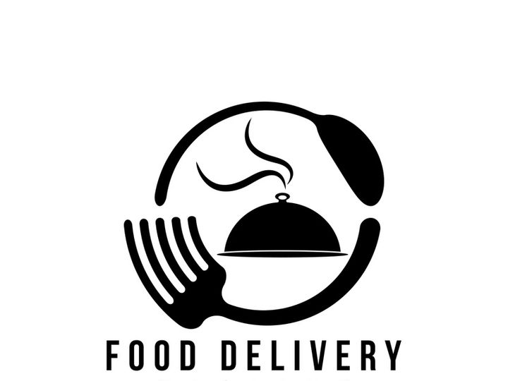Food delivery catering fast food logo vector icon