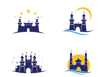 Castle vector illustration icon preview picture