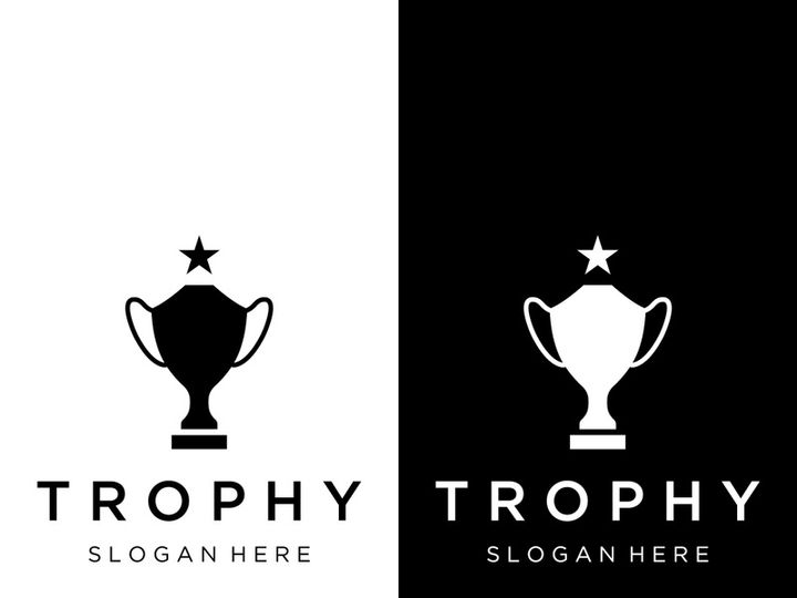 Creative and unique trophy logo design.