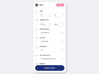 Find Your Life Partner Matrimony Mobile App UI Kit