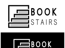 book stairs logo, or library for bookstores, book companies, publishers, encyclopedias, libraries, education, digital books, vectors