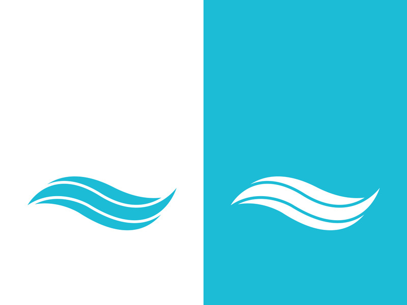 Wave beach vector illustration design logo