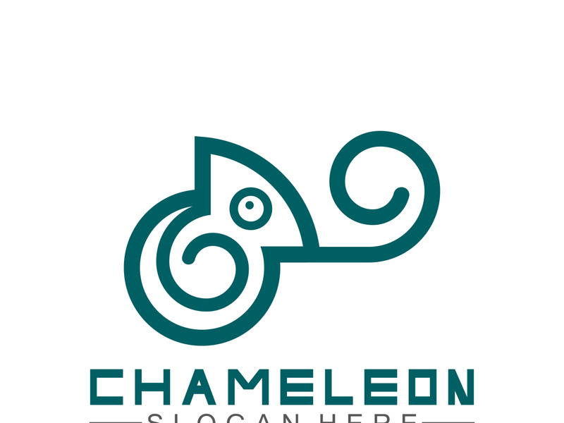 Chameleon logo design template. Vector illustration