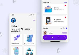 Brain Waver v1.0(By  UI Larax) | AI iOS UI Kit Figma iOS UI kit| designed to enhance the functionality of ChatGPT