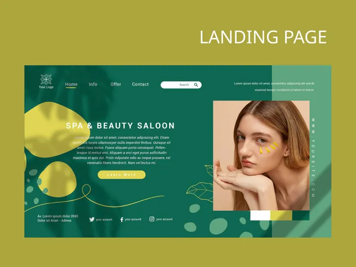 Beauty saloon landing page