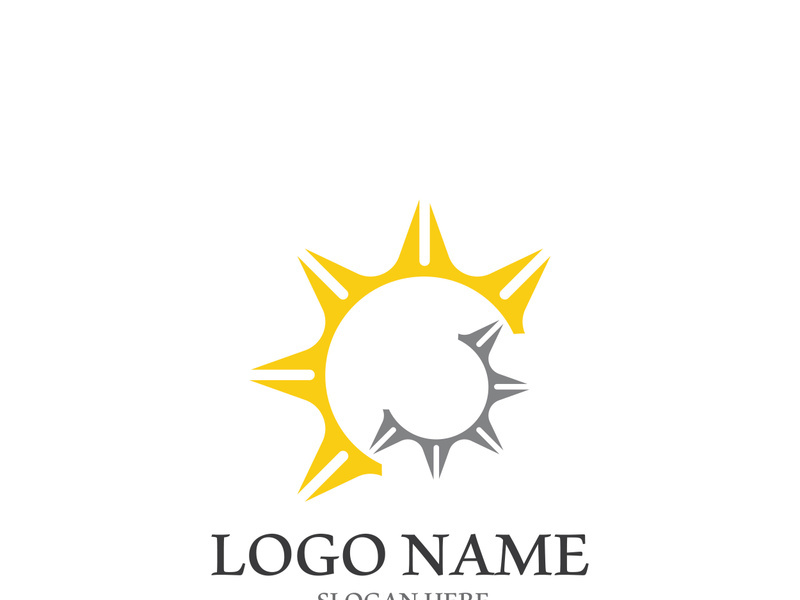 Sun vector illustration icon logo template design