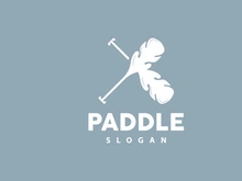Paddle Logo, Boat Paddle Vector, Crossed Paddle Icon, Illustration Symbol Simple Design