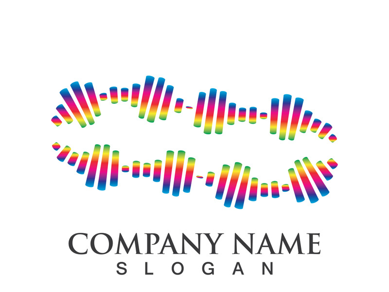 Sound waves vector illustration design template