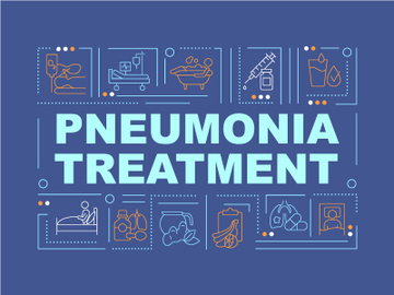 Pneumonia treatment blue word concepts banner preview picture