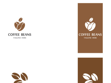 Coffee bean logo for cafe, business, label. preview picture