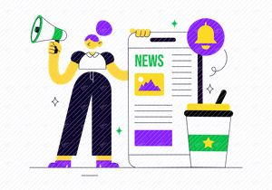 10 News Vector Illustration